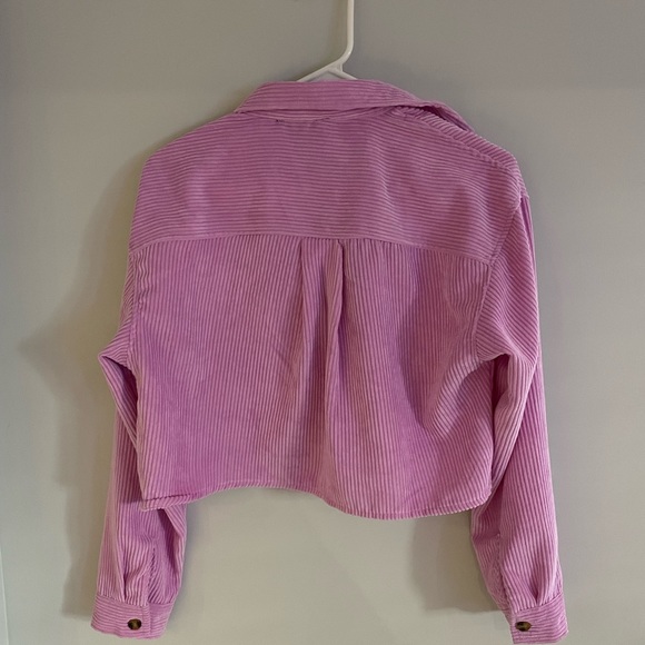 Forever 21 pink Corduroy button up. Size small. - Picture 3 of 3